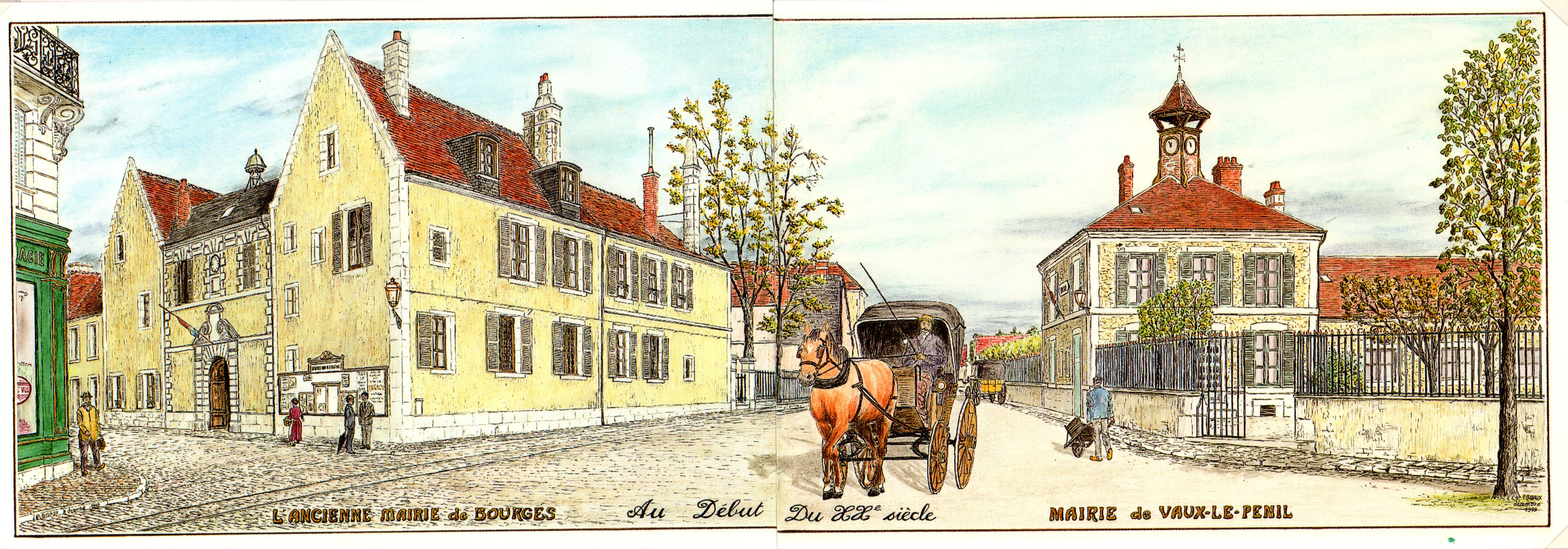 1999 10 ans d echanges avec la carte briarde de vaux le pesnil