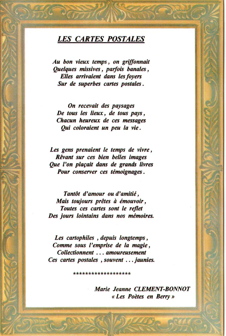 1999 les cartes postales les poetes en berry marie jeanne bonnot