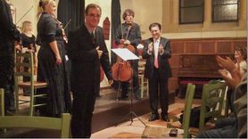 At the French premiere of my Essay for String Orchestra, Nice 2010.