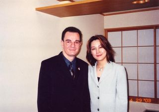 Georges Gondard with the conductor Tomomi Nishimoto, in Osaka, 2003.
