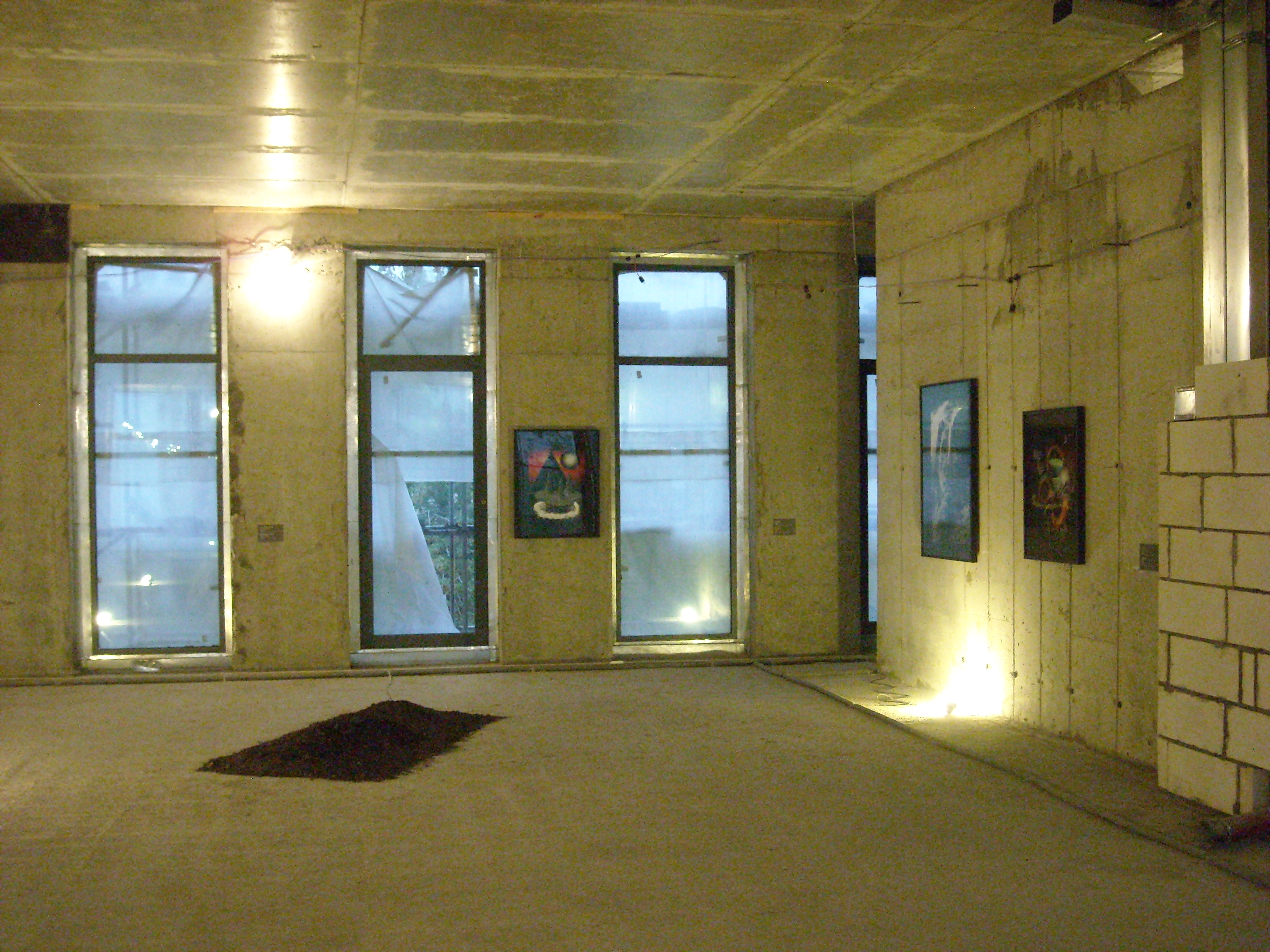 Théo Mercier and Colin Johnco, "Punk's Not Dead", 2011, Installation, sound track, 110x200 cm, and Théo Mercier, Prints ("Tanatoast", "Happycalypse now!" and "The Fall"), 2011. Courtesy: the artists and Gabrielle Maubrie gallery, Paris