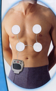exemple de la dispositions des électrodes pour l'éléctrostimulation 