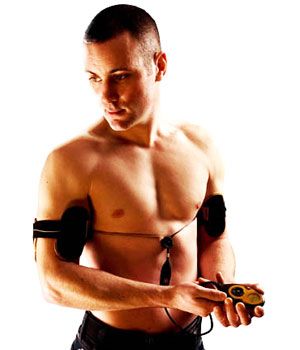 Musculation des biceps avec l'éléctrostimulateur 