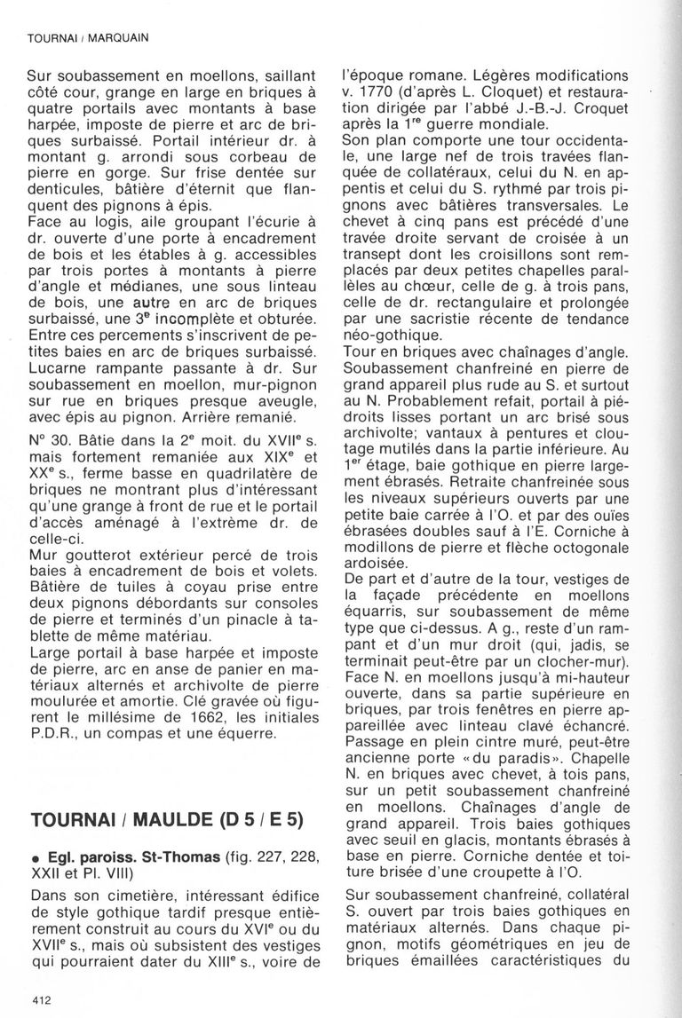 MAULDE Patrimoine monumental de la Belgique 1978 p412