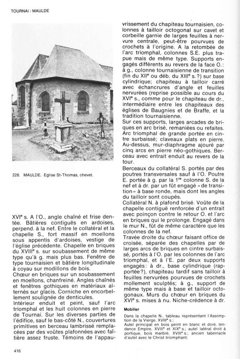 MAULDE Patrimoine monumental de la Belgique 1978 p416