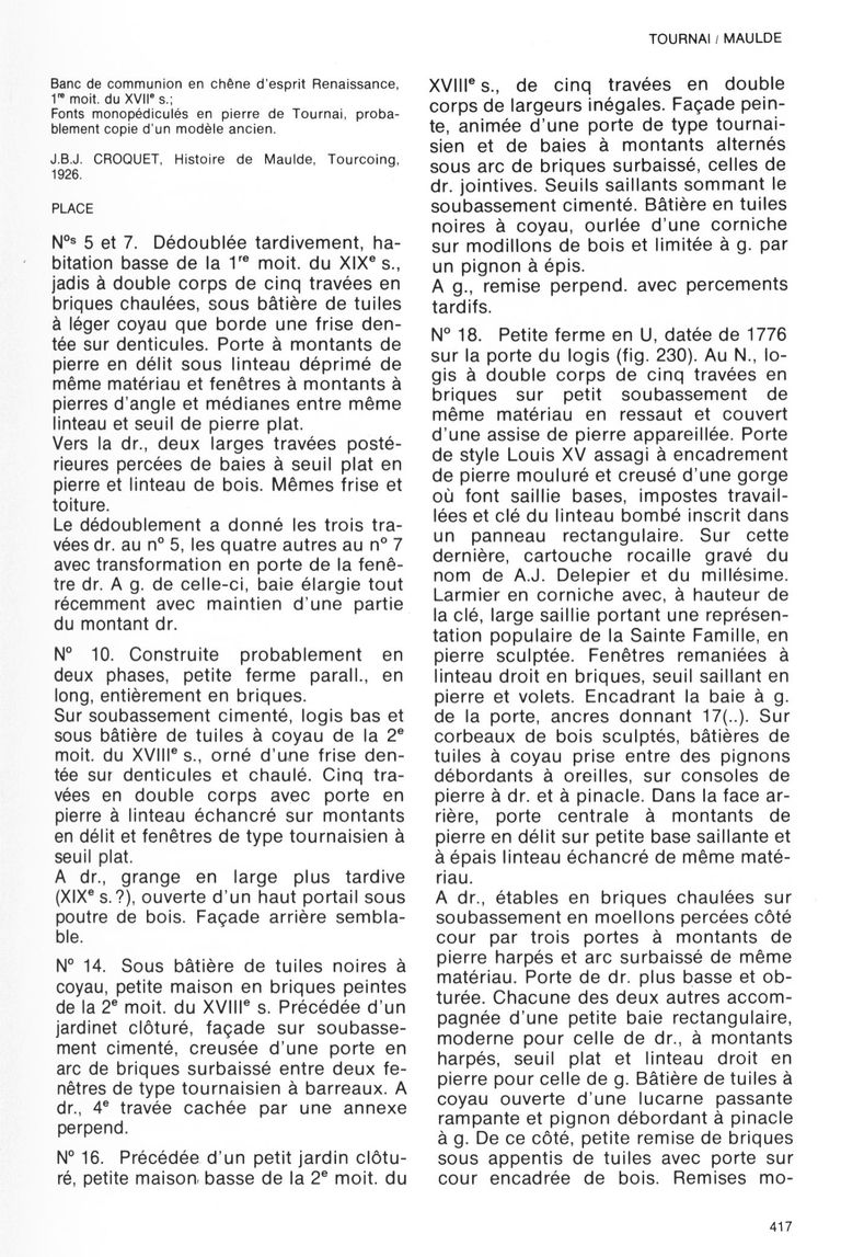 MAULDE Patrimoine monumental de la Belgique 1978 p417