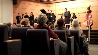 Georges Gondard with Conductor Kanako Abe , in Salle Dupréel, Bruxelles, March, 10, 2013. For the premiere of my symphonic suite of "The Lost Souls", dedicated to the memory of Jerry Goldsmith.