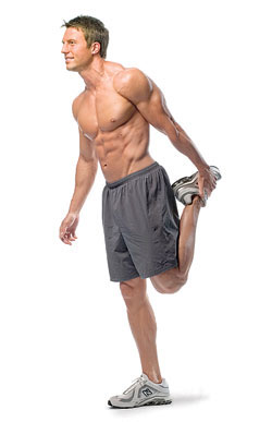 je m'étire avant  les 10 minutes de cardio et après le sport 