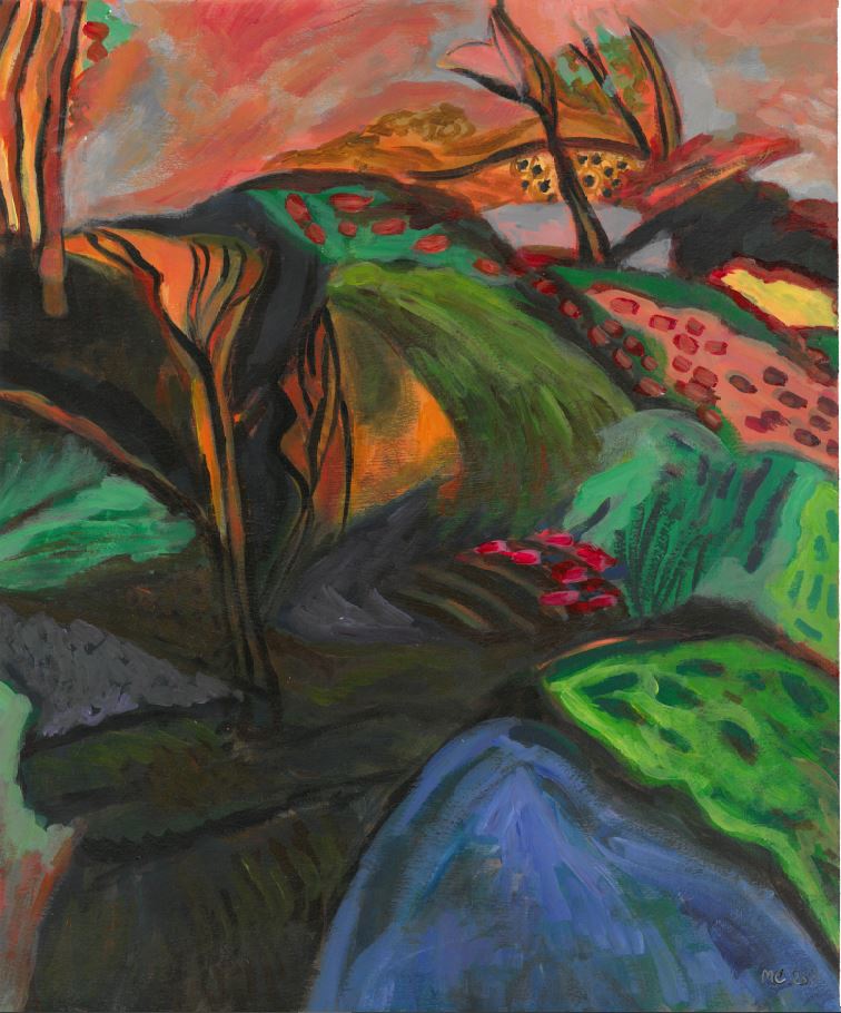 Marion Carrier : Artiste peintre à Villeneuve/Lot : "Paysage" peinture acrylique