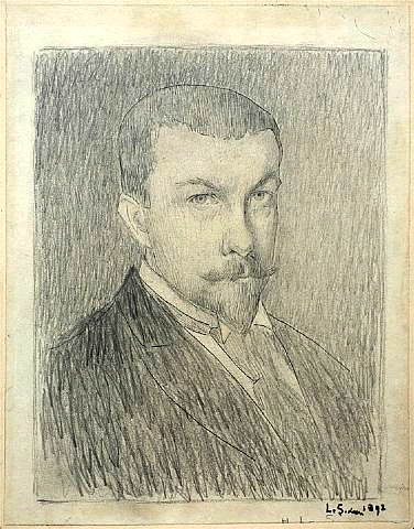 Auto portrait 1892 sur papier 19 50cm x 15 30cm 7 7in x 6in