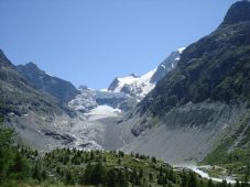 Glacier de Mont-Miné depuis le sentier de randonnée menant à la Bricola / Suisse / Swiss photos