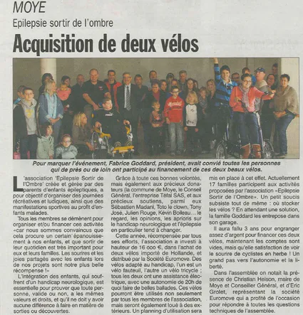 Les vélos pour nos enfants sont arrivés !