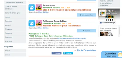 2017 10 08 annonce wanimal day l214 collonges 2
