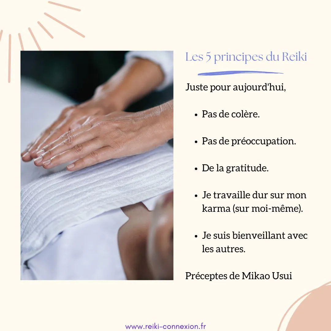 Les 5 préceptes du Reiki