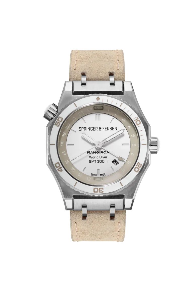 Face tiare white cuir