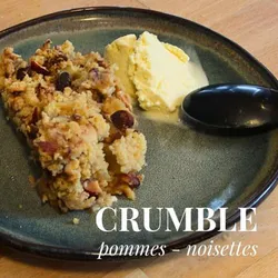 Crumble pommes noisettes