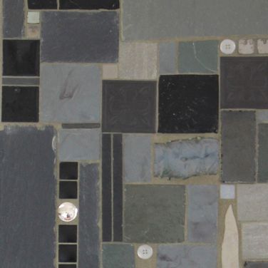 Mosaic - mosaïques - fresque - patchwork - décor - gris - noir - verre - récup - couleurs - métissage - ora mosaïques