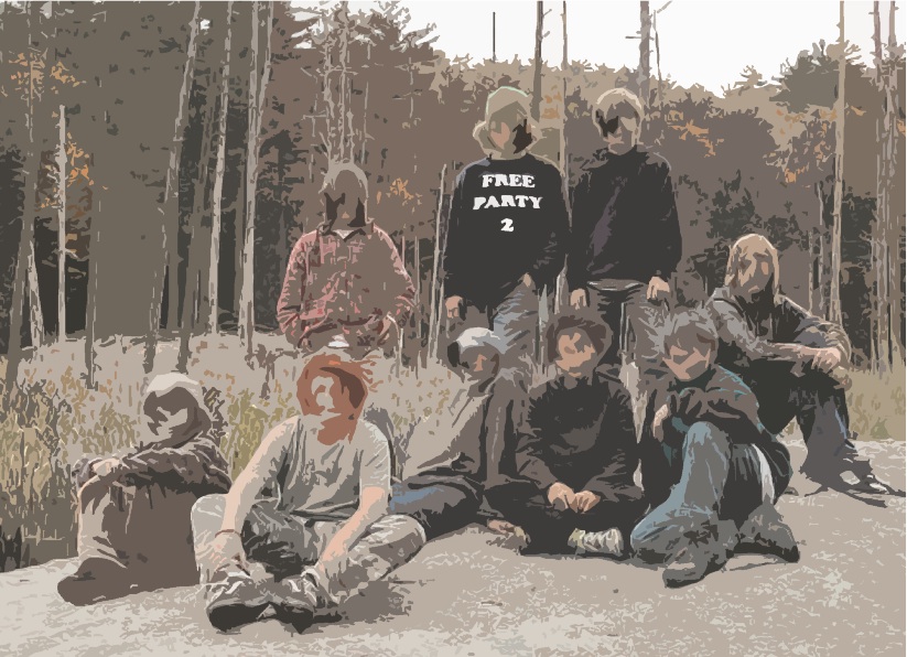 "Free Party: some examples of free artistic strategies", flyer of the exhibition, 2006
