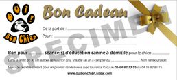 Bon Cadeau Education Canine
