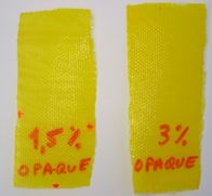 Test jaune opaque