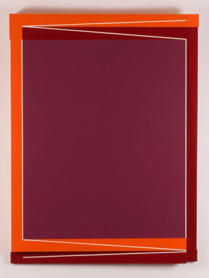 Bords opposés, 2007  bois, toile, acrylique  109 x 83 x 7 cm  © Béatrice Hatala 
