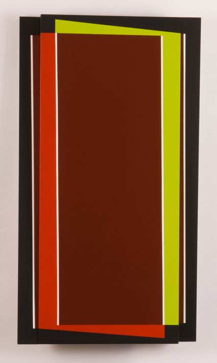 Rouge et vert opposés, 2007  
bois, toile, acrylique  70 x 39 x 7 cm  
© Béatrice Hatala 