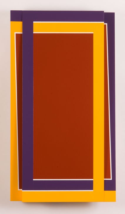 Trois rectangles, 2007  bois, toile, acrylique  70 x 39 x 6 cm  
© Béatrice Hatala 