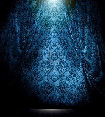 5330665 blue damask motifs draperie avec en vedette dans la chambre interieure vintage 1 