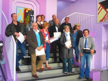 Remise des prix aux lauréats du salon international de peinture Audun le tiche mai 2012.