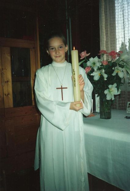 Première communion à 12 ans, mai 1993