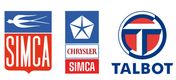Simca chrysler talbot 3 logos