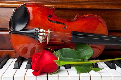 Copy of violin with rose