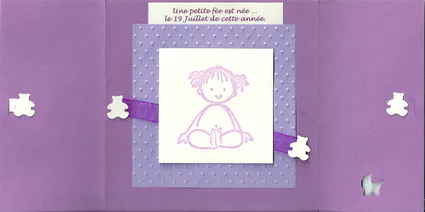 Faire part naissance clara ouvert