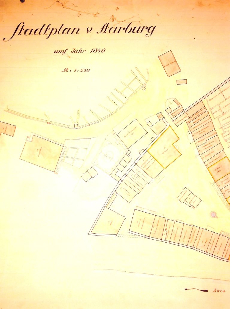 Aarburg Stadtplan um 1840