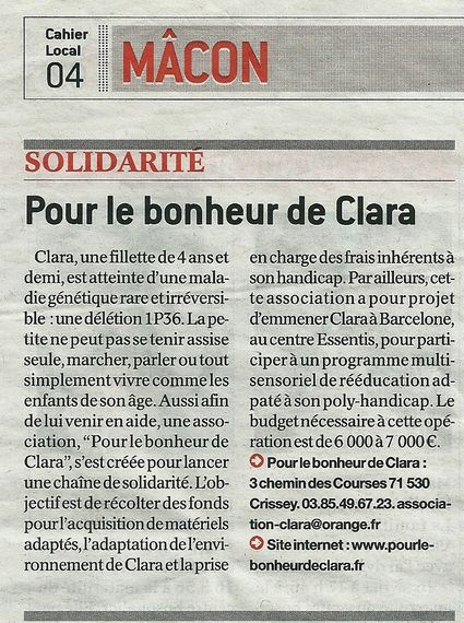 Association Clara Article JSL du 20 02 2013