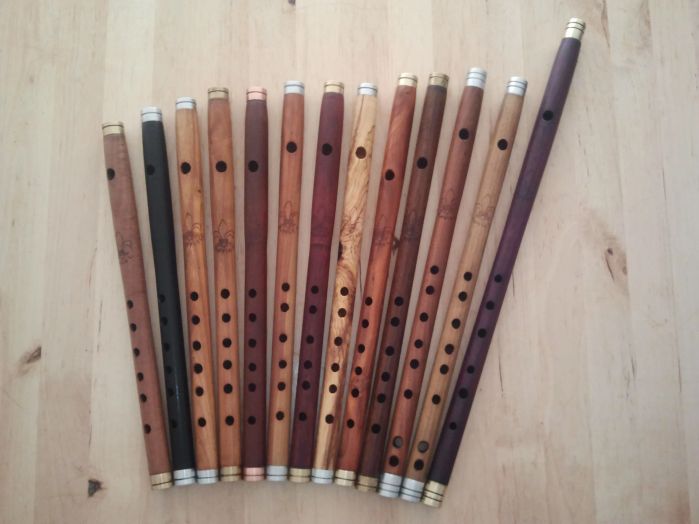 Flute traversière en bois d'ébène 6 clés Ré