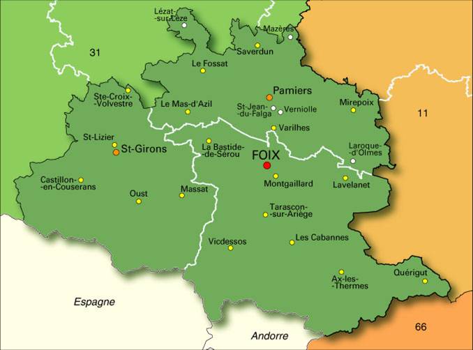 Carte ariege