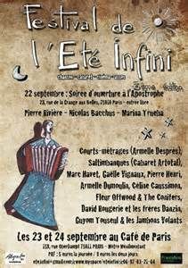 Festival de l'Été Infini à Paris - co-programmation : David Rougerie