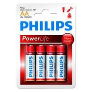 48 piles lr03 aaa 12 blisters philips powerlife alcalines r03 aaa 