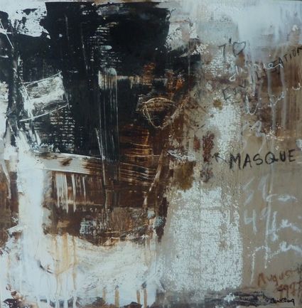 "Masque" - Technique mixte sur toile (40 x 40 cm)