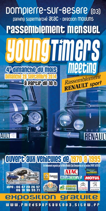 Rmcd renaultyoungtimers meeting 28 septembre aff