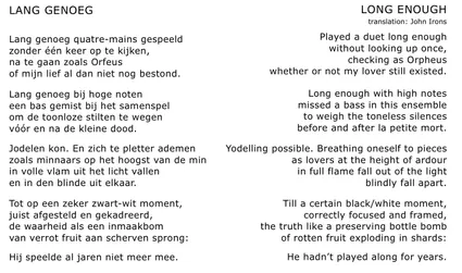 Lang genoeg uit in aanraking