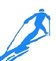 Logo marcheur skieur