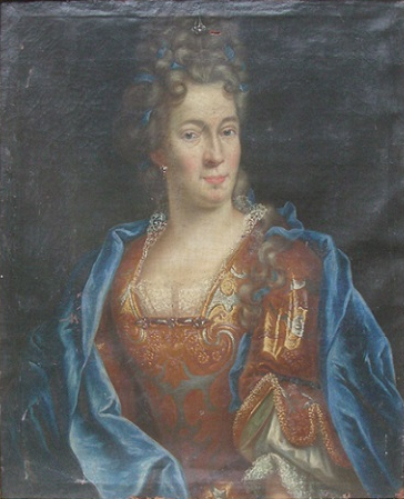 Portrait antique painting aristocrate