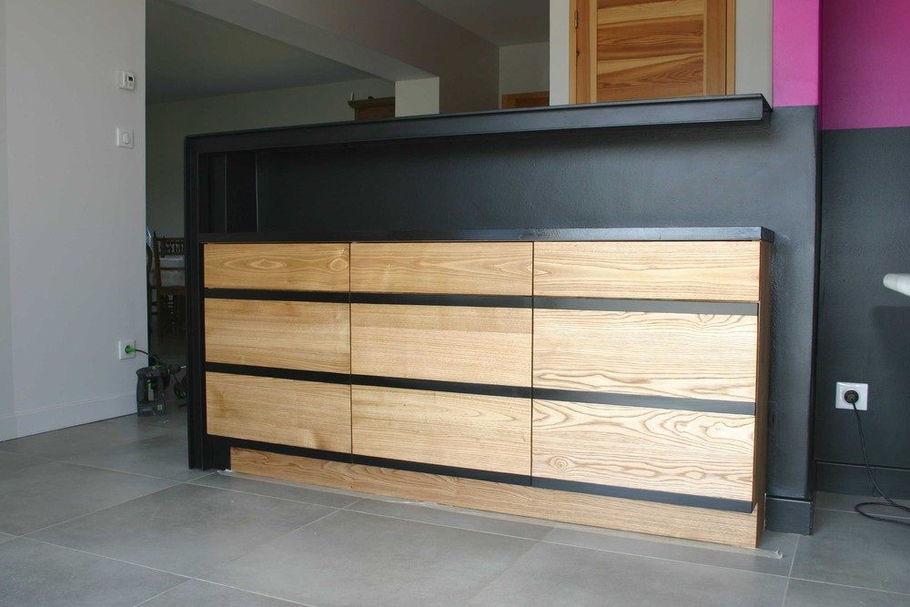 Meuble metal chataigner