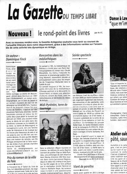 Interview Gazette Ariégeoise