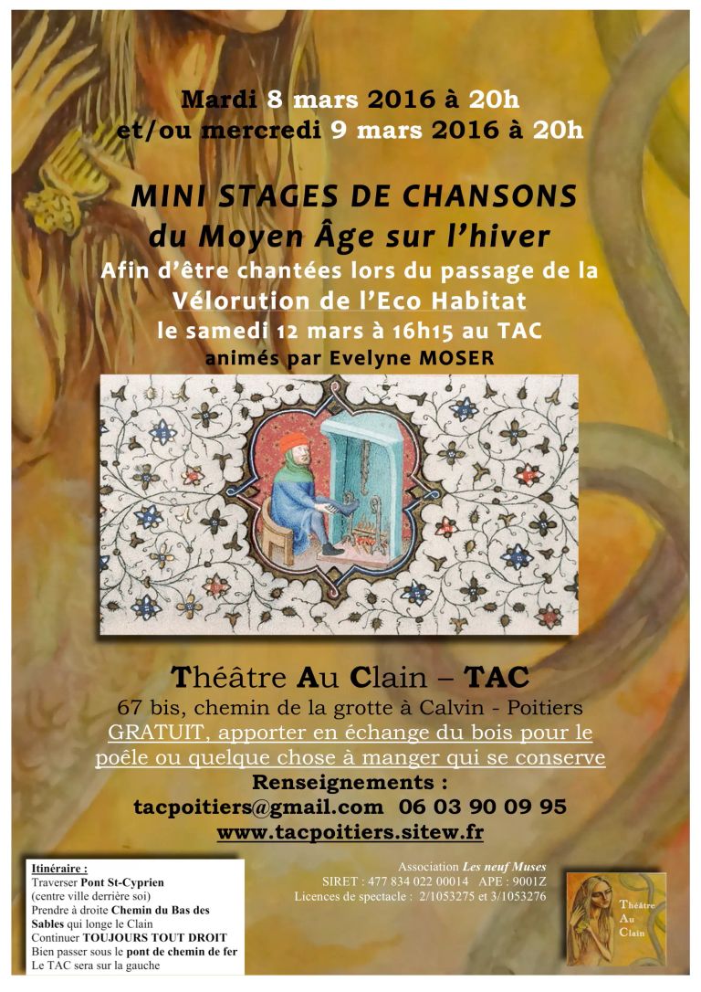 Stage chansons hiver affiche tac