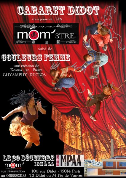 affiche du spectacle "Môm'stre"
temps fort pour l'association Môm Didot avec la MPAA