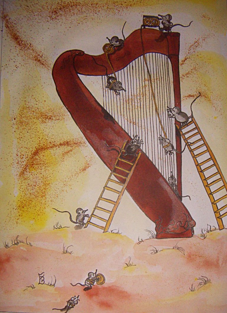 Souris a la harpe