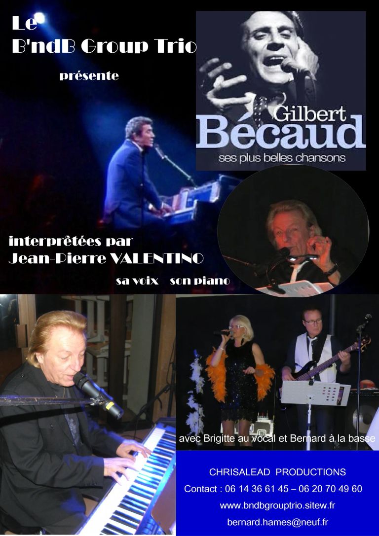 Projet affichette Gilbert Becaud